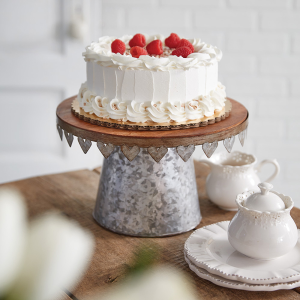 Galvanized Heart Dessert Stand  | Sam's Shoppe